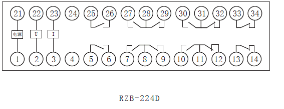 RZB-D系列中間要细学日语内部接線圖