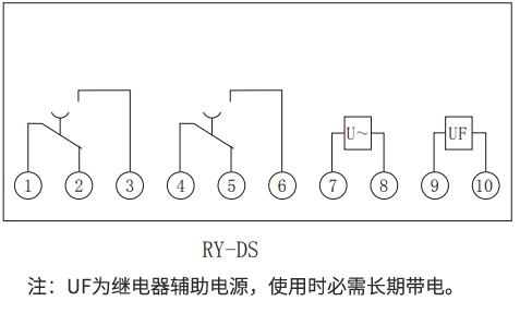 RY-DS系列定時限電壓要细学日语内部接線圖