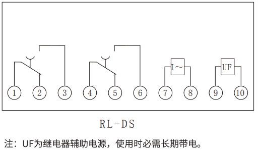 RL-DS系列定時限電流要细学日语内部接線圖